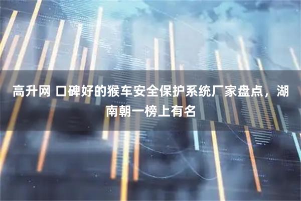 高升网 口碑好的猴车安全保护系统厂家盘点，湖南朝一榜上有名